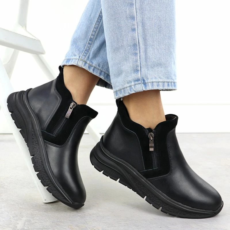 Çizme lëkure për femra Filippo 7292, të zeza