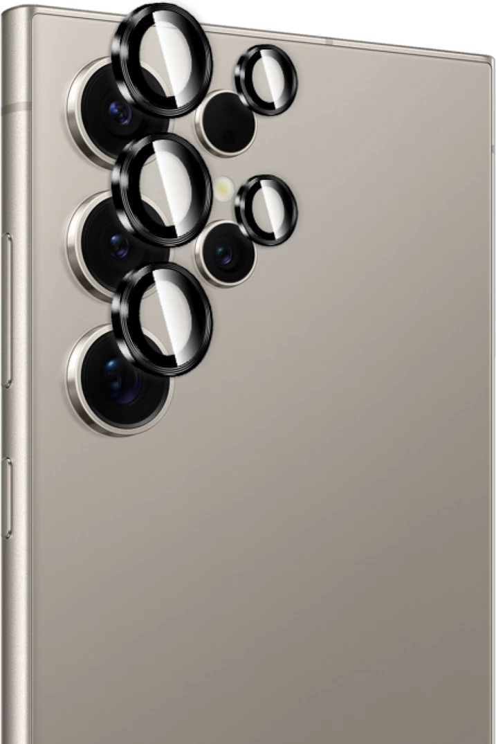 Mbrojtës xhami i temperuar për kamerë Puro Individual për Samsung Galaxy S26 Ultra, me korniza të zeza, set