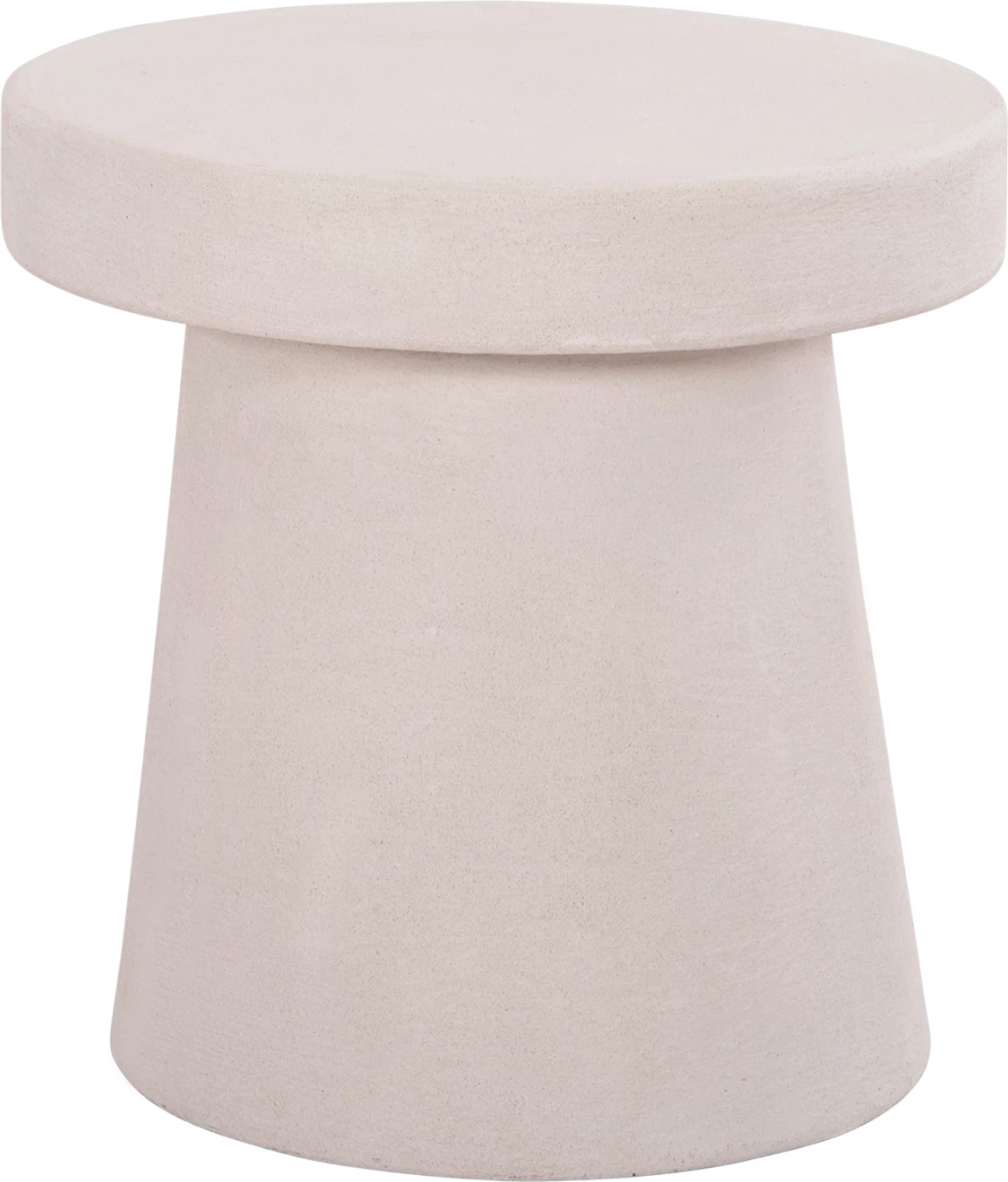 Tavolinë kafeje e rrumbullakët, seri Santorini, MDF, ngjyrë off-white, Φ48x49H cm.