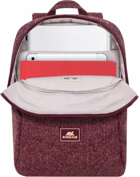 çantë shpine për laptop RIVACASE 7923, 13.3\", waterproof tweed, e kuqe