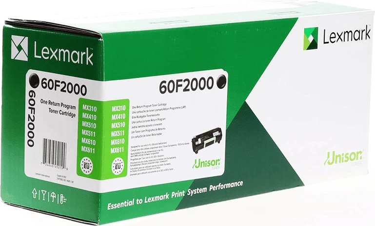 Toner, Lexmark 60F2000 2500 faqe, i zi