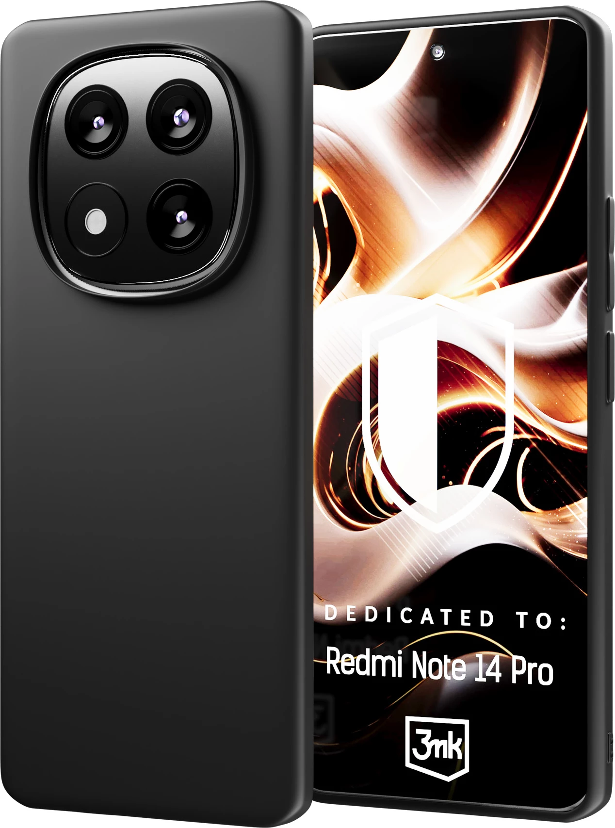 Mbështjellës 3mk Matt Case për Xiaomi Redmi Note 14 Pro, i zi