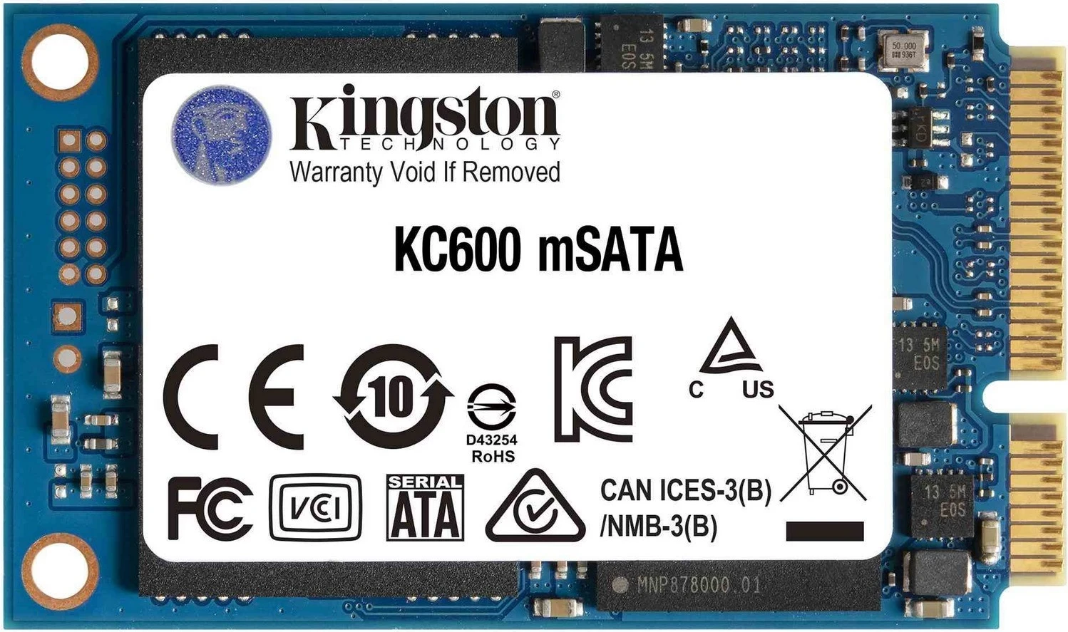 Disk i brendshëm SSD Kingston mSATA KC600, 256GB