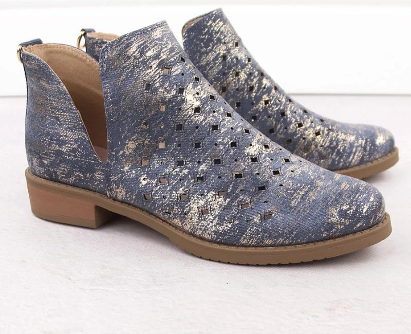 Çizme për femra M.Daszyński, gri/argjend