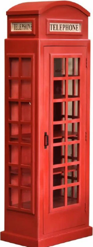 Raft librash London Calling, i gjatë, ngjyrë e kuqe, 64x40x180