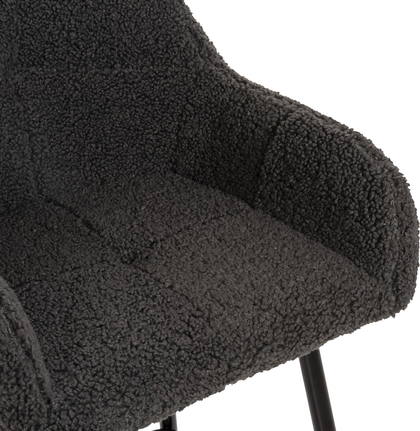 Karrige për bar mesatare STRIKE FH8592.01, ngjyrë gri, këmbë metalike të zeza, 50x50x94,5H cm., set prej 2 copë