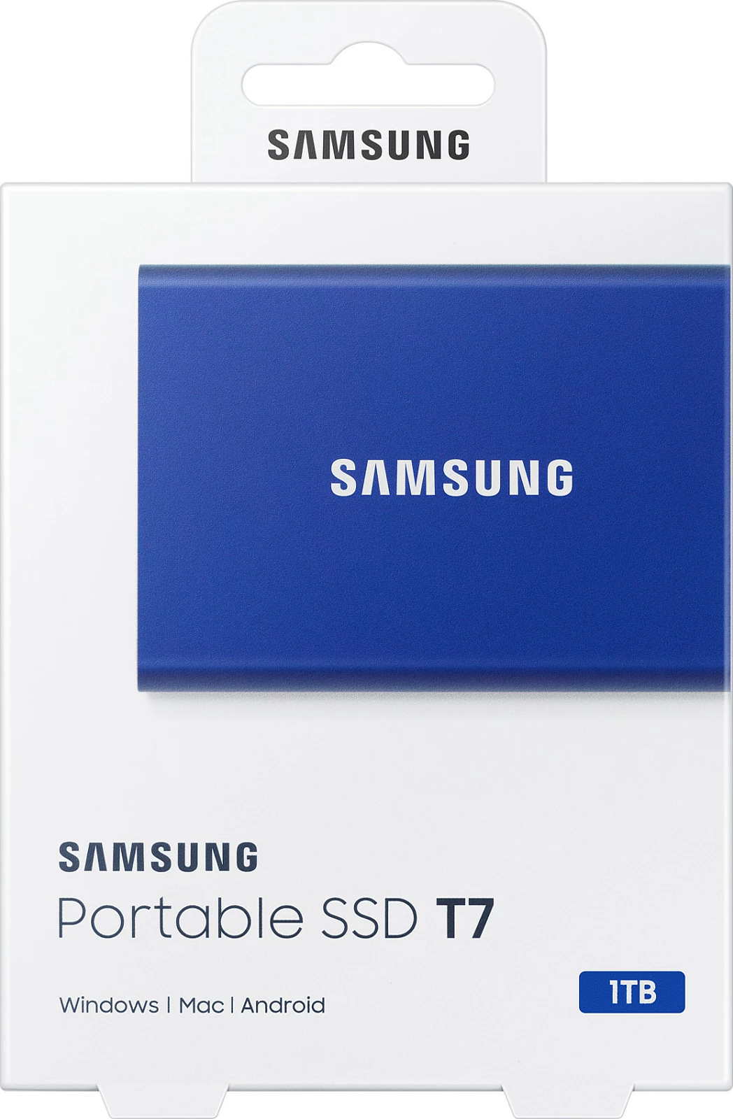SSD portabël Samsung T7, 1 TB, USB Type-C, 3.2 Gen 2, Blu