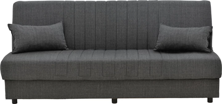 Divan trefishtë me hapësirë ruajtëse,, ngjyrë antracit, 190x75x85cm