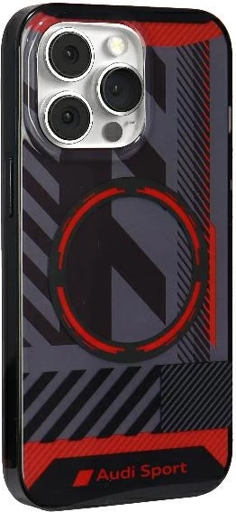 Mbështjellës Audi IML Sport MagSafe për iPhone 13 Pro Max, i zi
