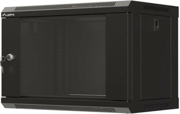 Kasë rrjeti Lanberg WF03-5306-10B, 19", 6U, për montim në mur, xham i zi