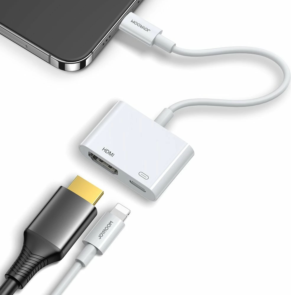 Adapter Joyroom S-H141, Lightning në HDMI 1080p 60Hz, i bardhë
