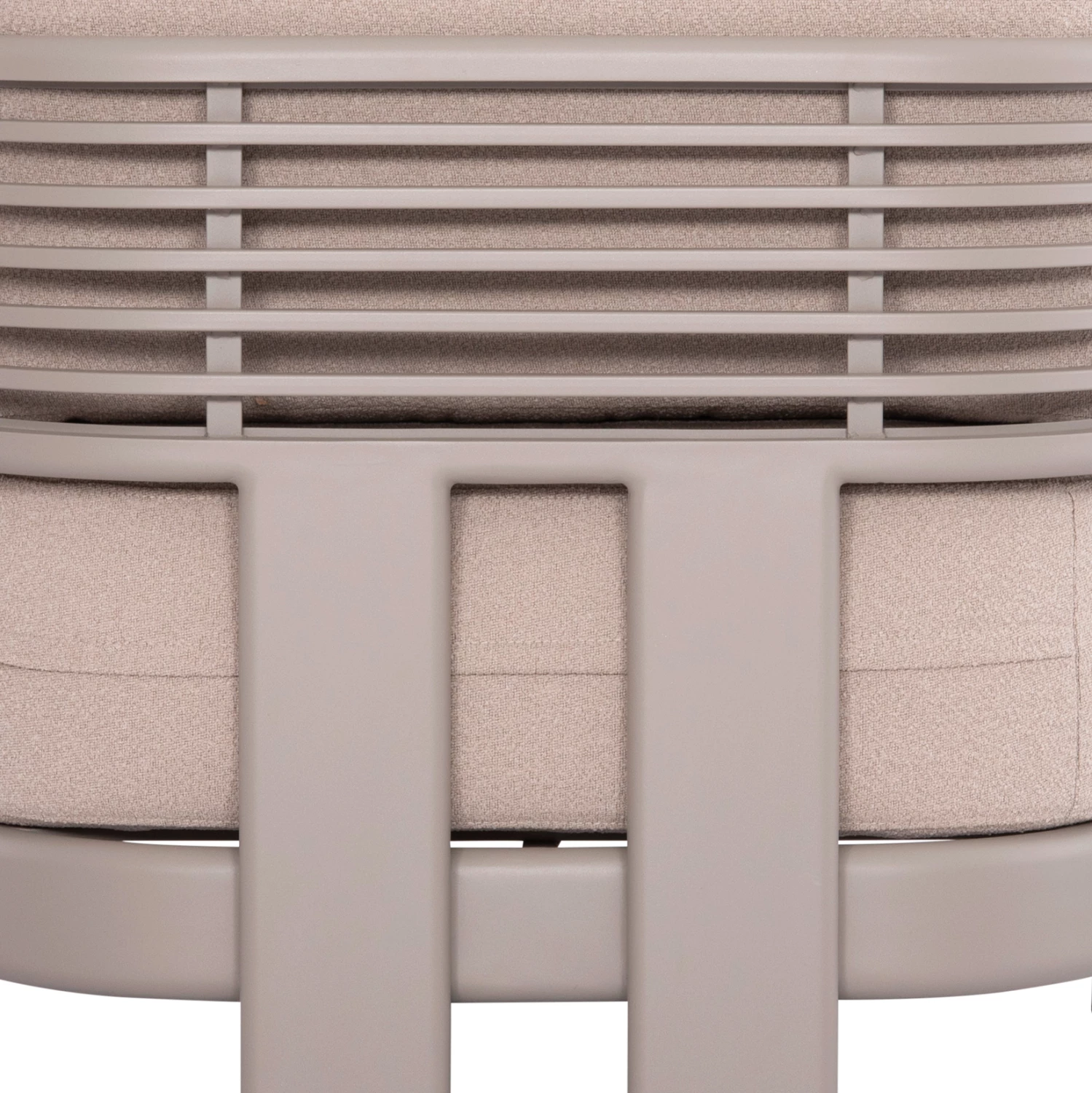 Set lounge për jashtë, 4 pjesë, AURA CD6193.04, alumin ngjyrë shampanje, pëlhurë OLEFIN, tavolinë me sipërfaqe gur