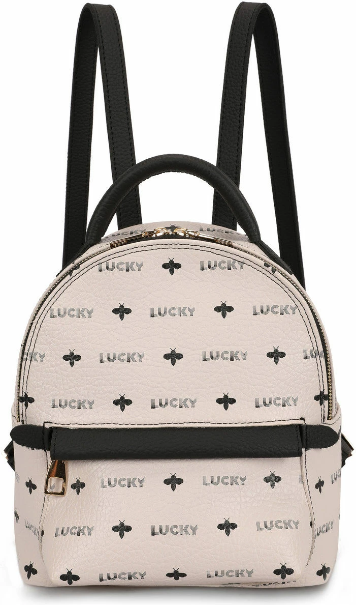 Çantë shpine Lucky Bees, krem e zezë, 338