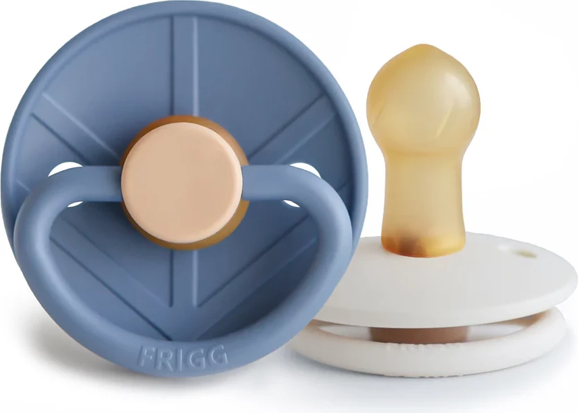 Biberon FRIGG Little Viking, 6-18 muaj, 2 copë, e kaltër/e bardhë