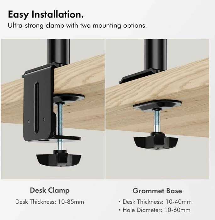 Mbajtëse tavoline për 3 monitorë VONHAUS 3000474 deri 27\", VESA 75x75/100x100, e zezë