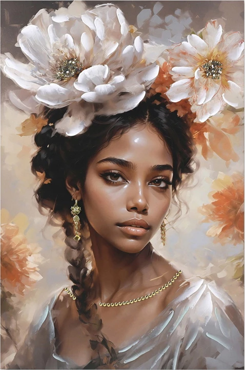 Pikturë kanavacë Lilibet, shumëngjyrëshe, 60x2.5x90cm