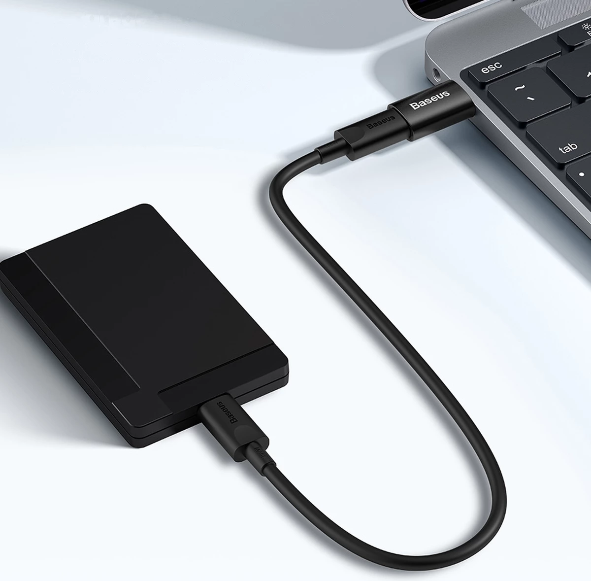 Adapter USB 3.1 OTG Baseus Ingenuity Series, USB-A në USB Type-C, Blu