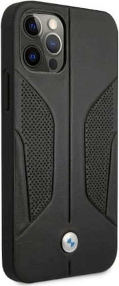 Mbështjellës BMW BMHCP12MRSCSK për iPhone 12/12 Pro, hardcase, lëkurë, e zezë