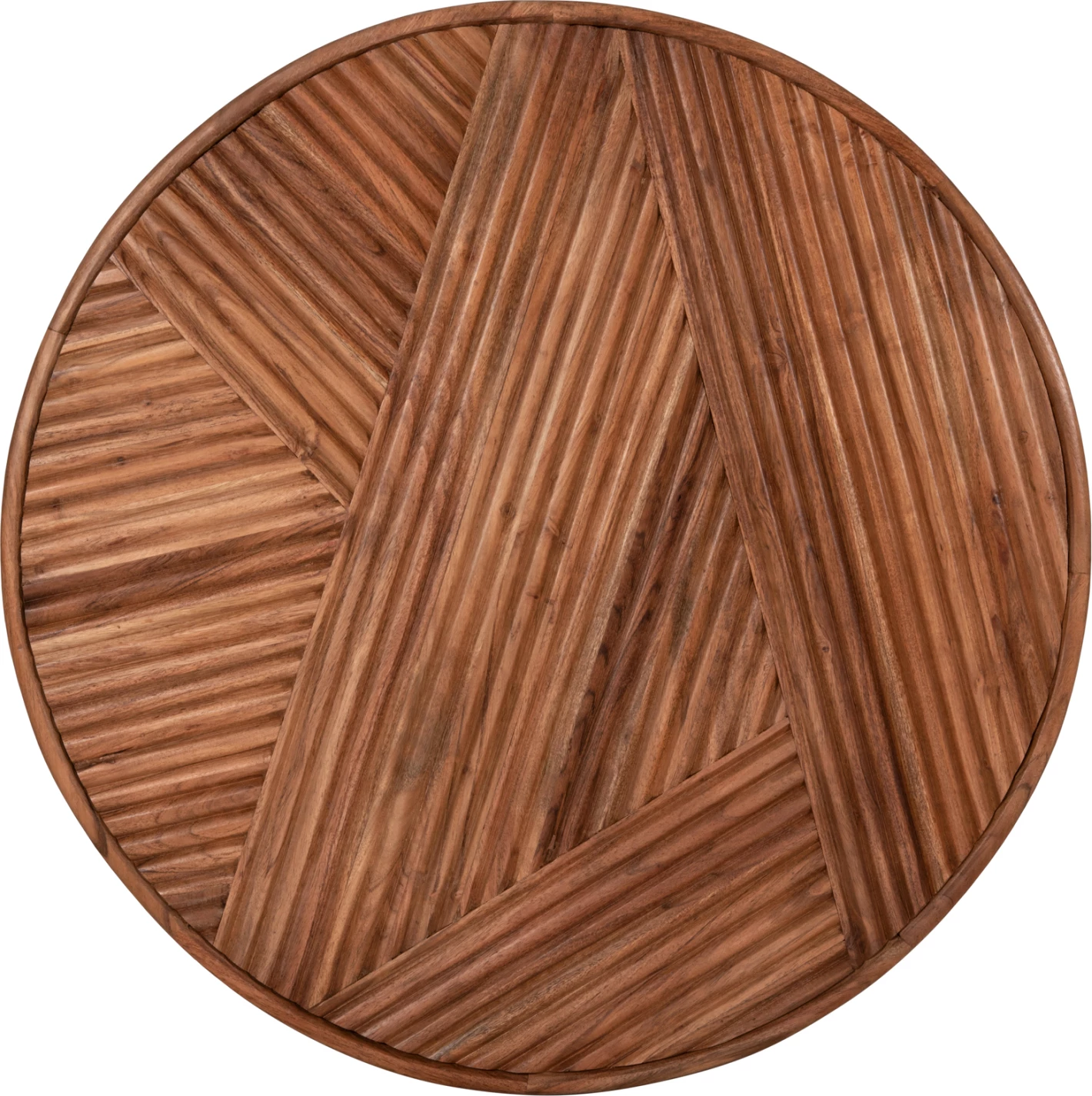 Tavolinë kafeje rrethore RANNE, dru akacie, ngjyrë natyrale, Φ80x38H cm