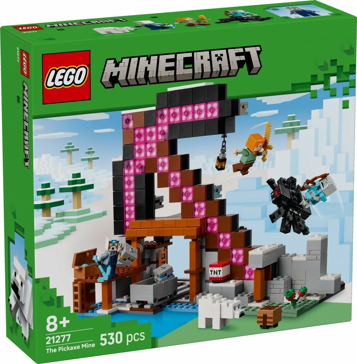 Set LEGO Minecraft 21277 The Pickaxe Mine, 530 pjesë