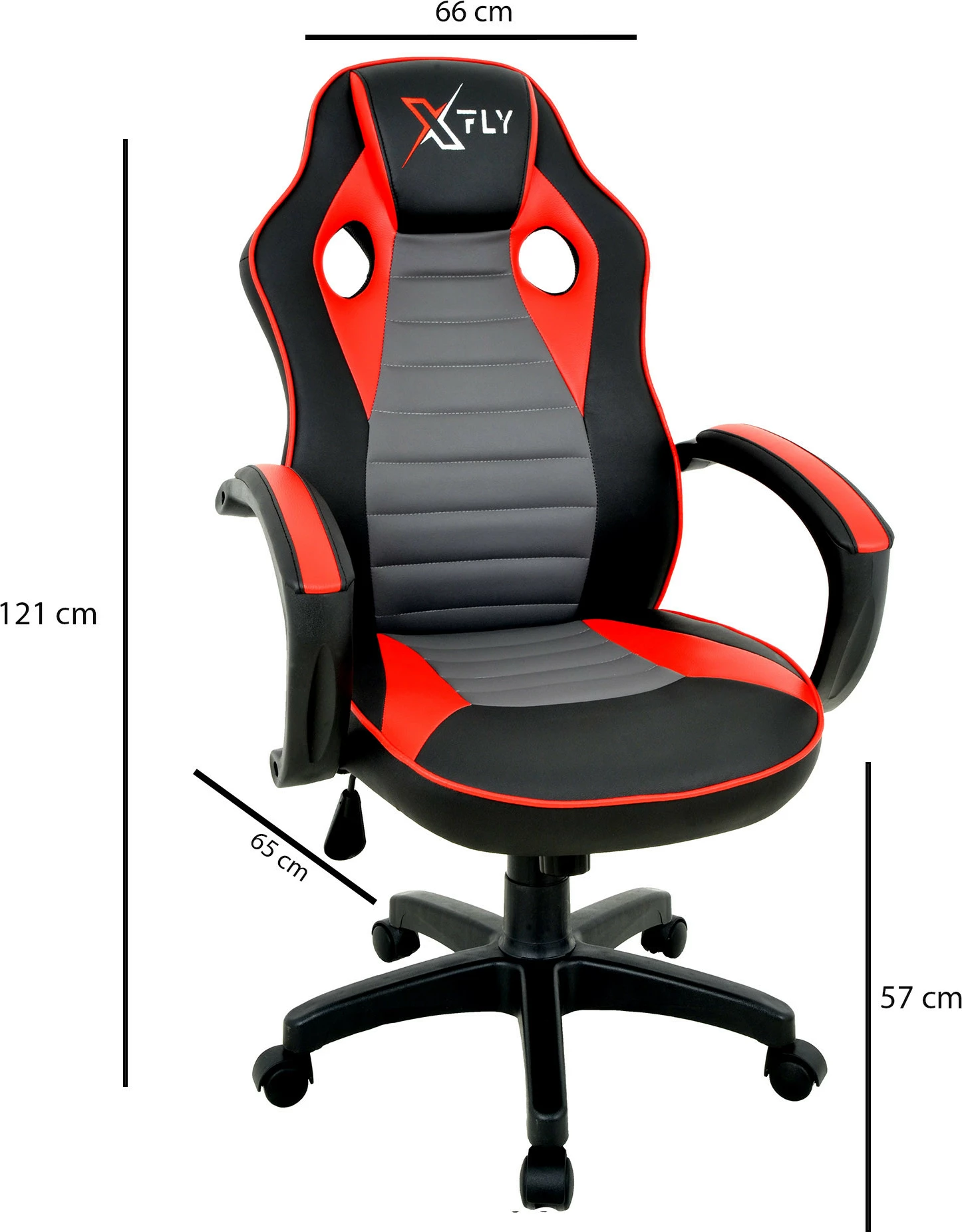 Karrige gaming Skye Decor, XFly, e kuqe