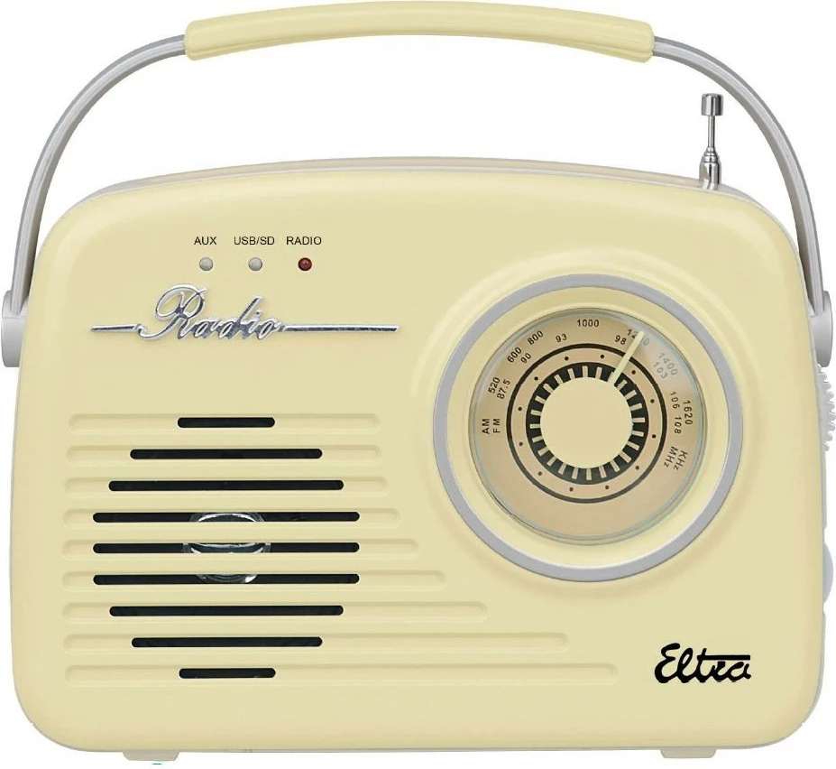Radio retro Eltra LUIZA SP-11, MP3 USB SD, vanilje
