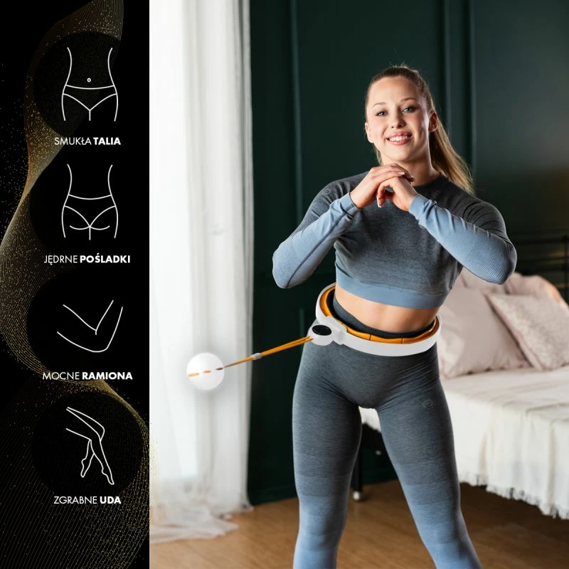 Hula hop HMS HHM21 me magnetë, portokalli