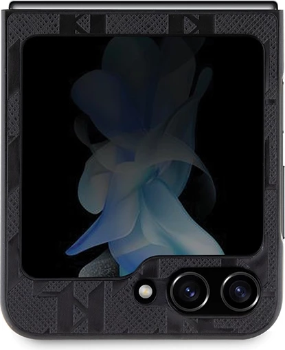 Mbështjellës Karl Lagerfeld Saffiano Monogram Choupette Pin për Samsung Galaxy Z Flip 5, i zi