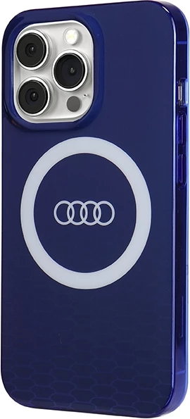 Mbështjellës Audi IML Big Logo MagSafe për iPhone 13 Pro / 13, Blu