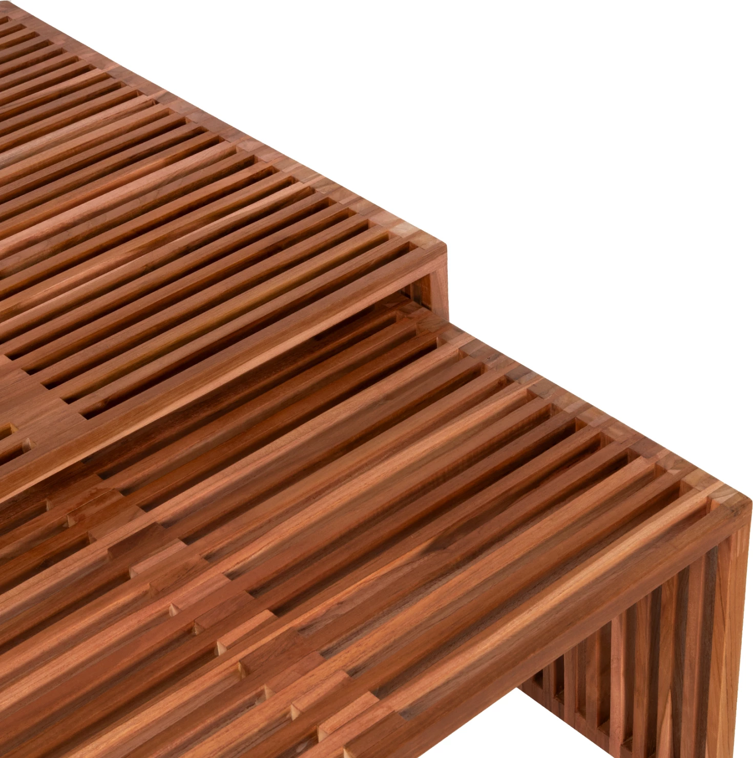 Set tavolinash kafeje NYA FH9546 dru tik ngjyrë natyrale 86x79x46H cm