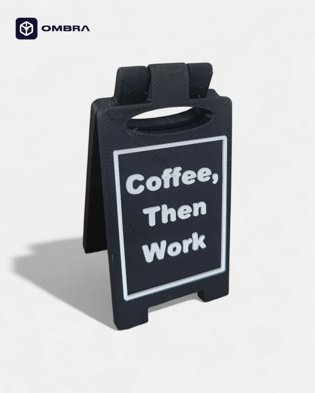 Tabelë "Coffee, then Work" - e zeze