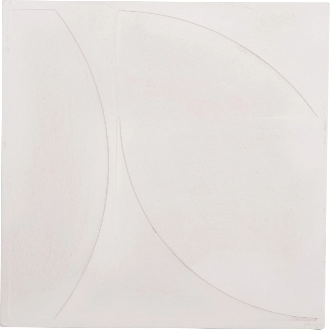 Panel dekorativ për mur, seri katrore Santorini, FH4508, MDF, ngjyrë e bardhë e zbehtë, 80x4x80 cm