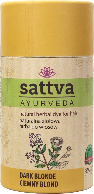 Ngjyrë për flokë për femra Sattva Herbal Henna Dark Blonde, 150g