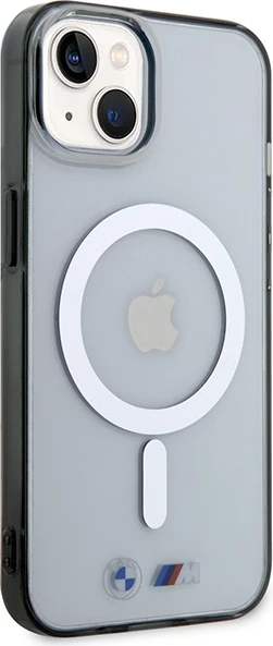 Mbështjellës BMW Silver Ring MagSafe për iPhone 14 6.1", transparent