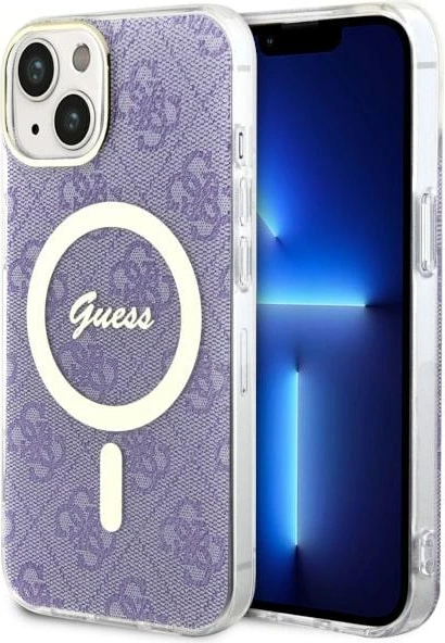 Mbështjellës Guess GUHMP14MH4STU për iPhone 14 Plus 6.7", MagSafe, vjollcë