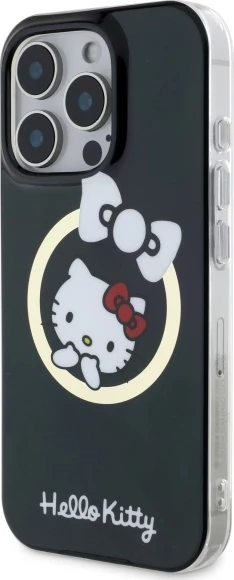 Mbështjellës Hello Kitty IML Fun Bow MagSafe për iPhone 16 Pro, Zi