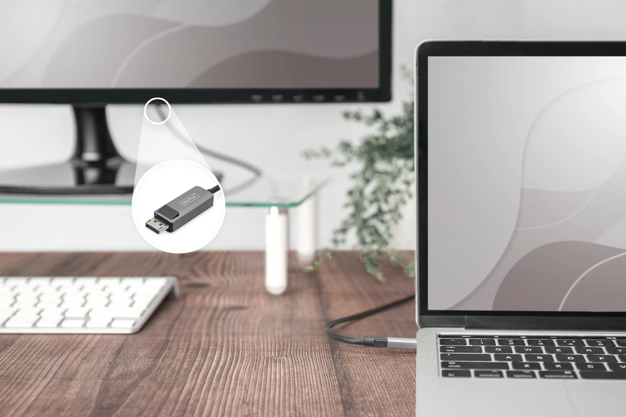 Kabllo USB Type-C në DisplayPort Digitus 2m, 8K, e zezë