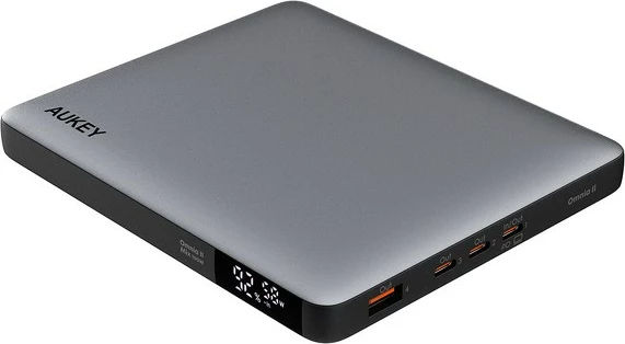 Power bank AUKEY PB-Y44, 20000mAh, 100W, 4xUSB, Gri