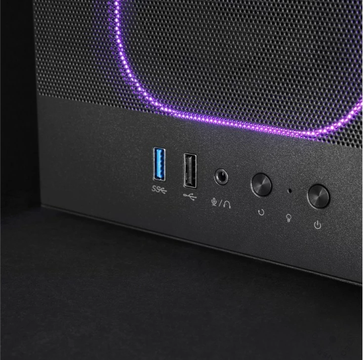 Kasë TACENS MARS MC-NEBULA Midi Tower ATX/Micro ATX/Mini ITX, 4x ARGB 120 mm, panel xhami i temperuar, e zezë