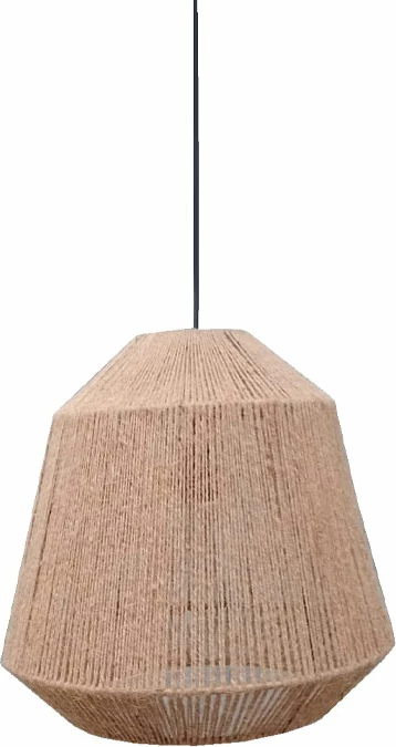 Llambë tavani me litar, jute natyrale, metal, 35x35x37cm