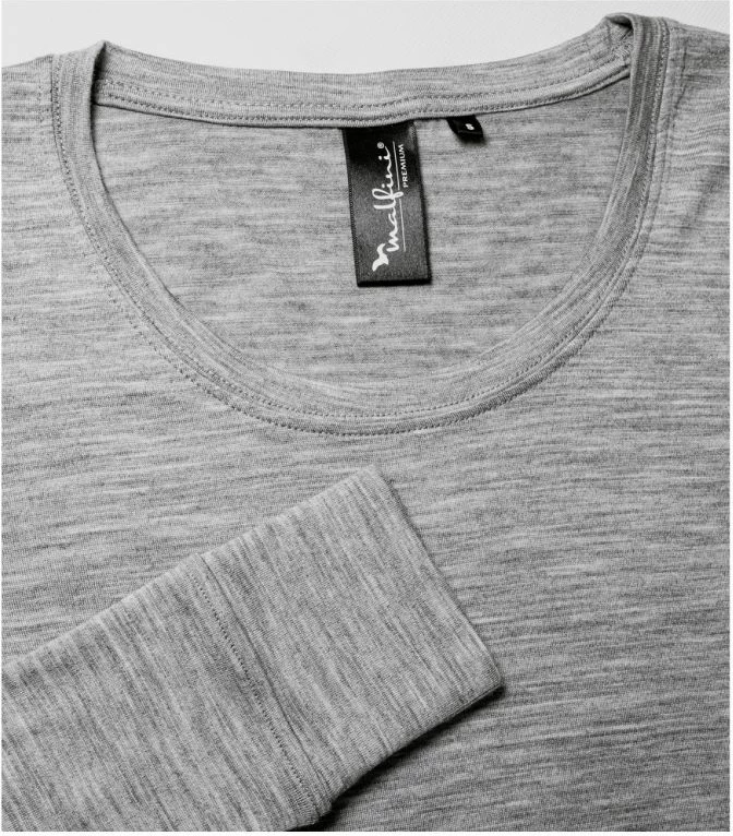 Bluzë Malfini për femra, ngjyrë gri