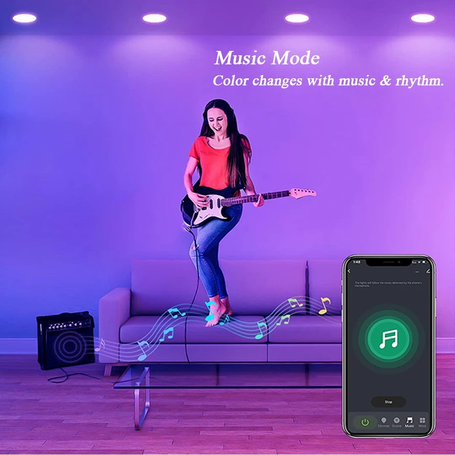 Llambë Tavani Smart Led SONIT Downlight Bulb-WIFI (9w)