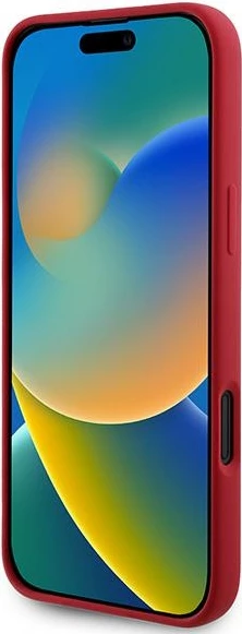 Mbështjellës Karl Lagerfeld Silicone KC Heads Ring MagSafe për iPhone 16 Plus, Kuq