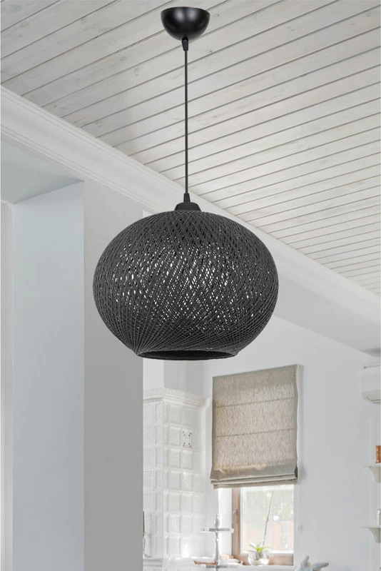 Dritë tavani Leshia Ε27 e zezë D38x38cm