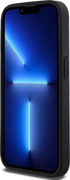 Mbështjellës DKNY Mono Stripe & Metal Logo për iPhone 15 Pro, i zi