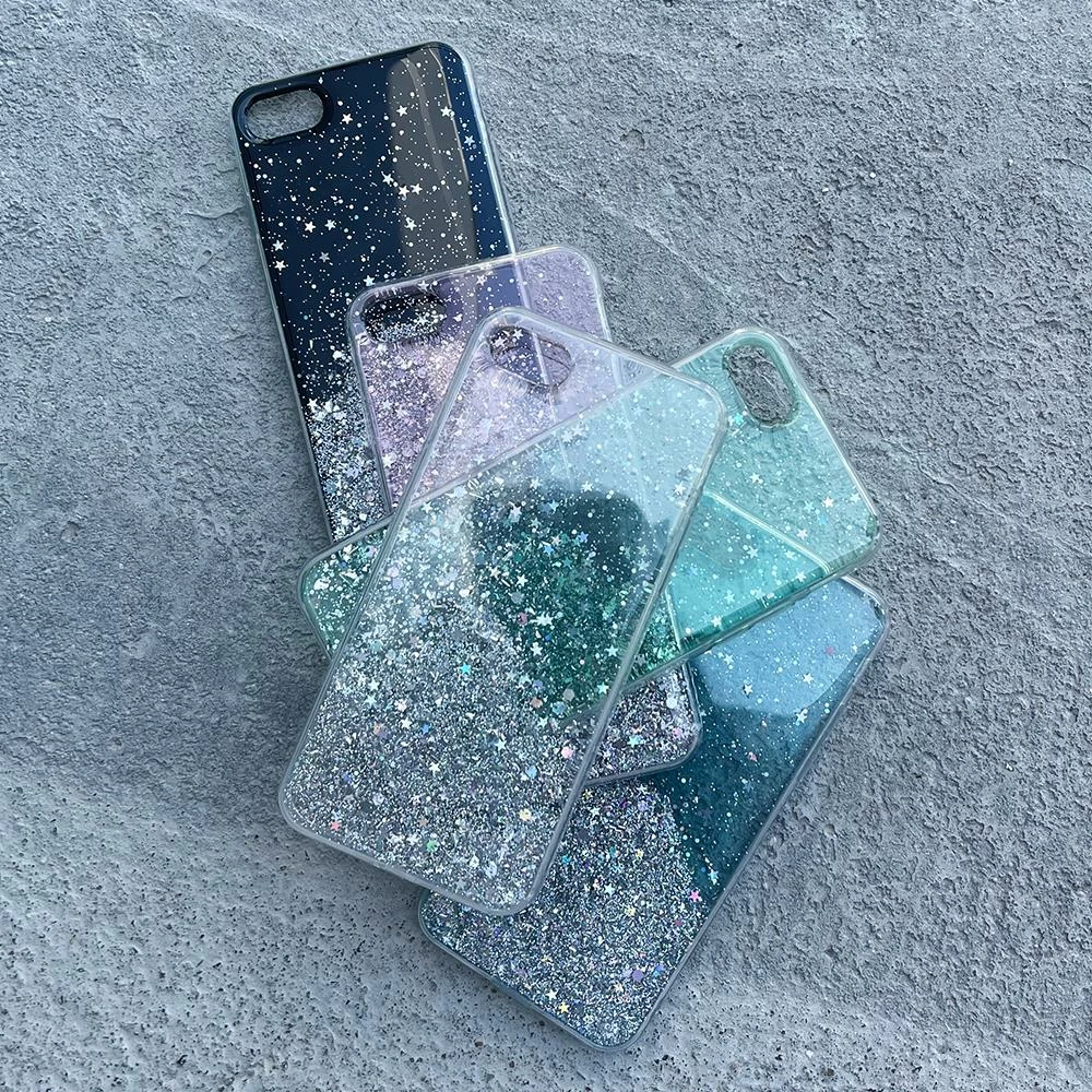 Mbështjellës Wozinsky Star Glitter për Xiaomi Redmi Note 9T 5G, i gjelbër