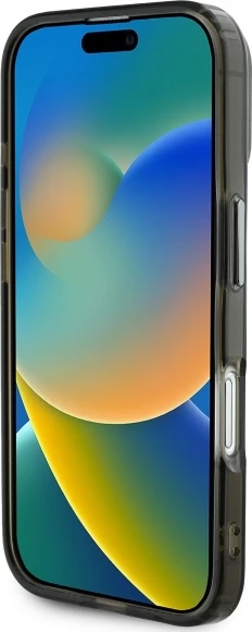 Mbështjellës Karl Lagerfeld IML Metal Choupette Head MagSafe për iPhone 16 Plus, Zi