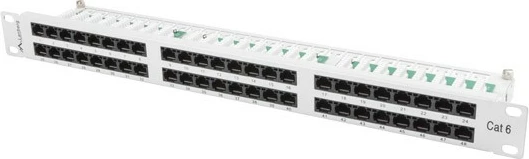 Patch panel Lanberg PPU6-1048-S, 48 porta RJ-45, CAT 6, 1U, 19", Gri