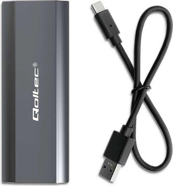 Kasë Qoltec NV2271 për SSD M.2, NVMe/SATA, USB-C, 2TB, Gri