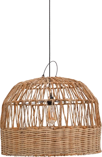 Llambë tavani Erdon Inart dru banane-rattan pe ngjyrë natyrale Φ60x45cm